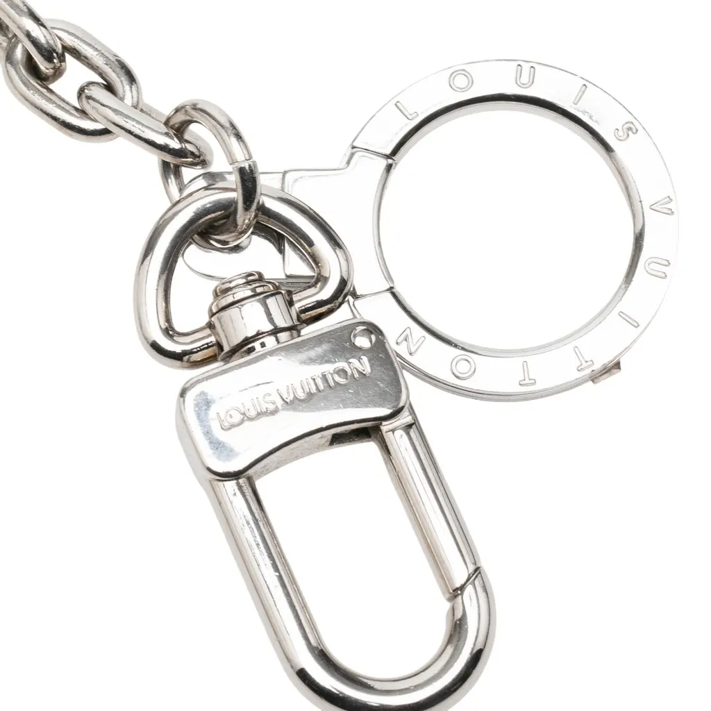 Louis Vuitton Stainless Steel LV Initials Key Holder And Bag Charm Silver Stainless steel Very good - Inside View