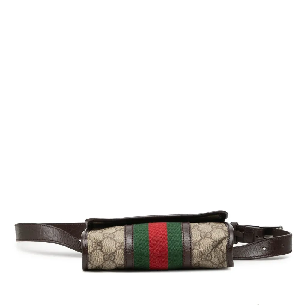 Gucci GG Supreme Web Belt Bag Beige Good - Inside View