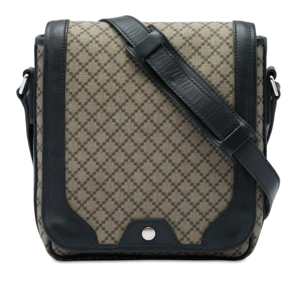 Gucci Diamante Coated Canvas Crossbody Beige Very good - Front View