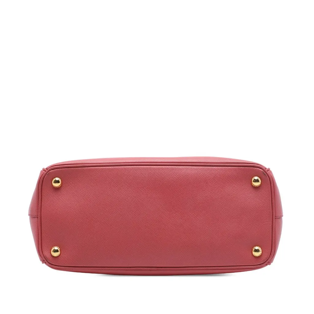 Prada Medium Saffiano Lux Galleria Double Zip Tote Pink Leather Very good - Inside View