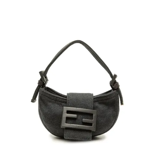 Fendi Mini Wool Croissant Handbag
