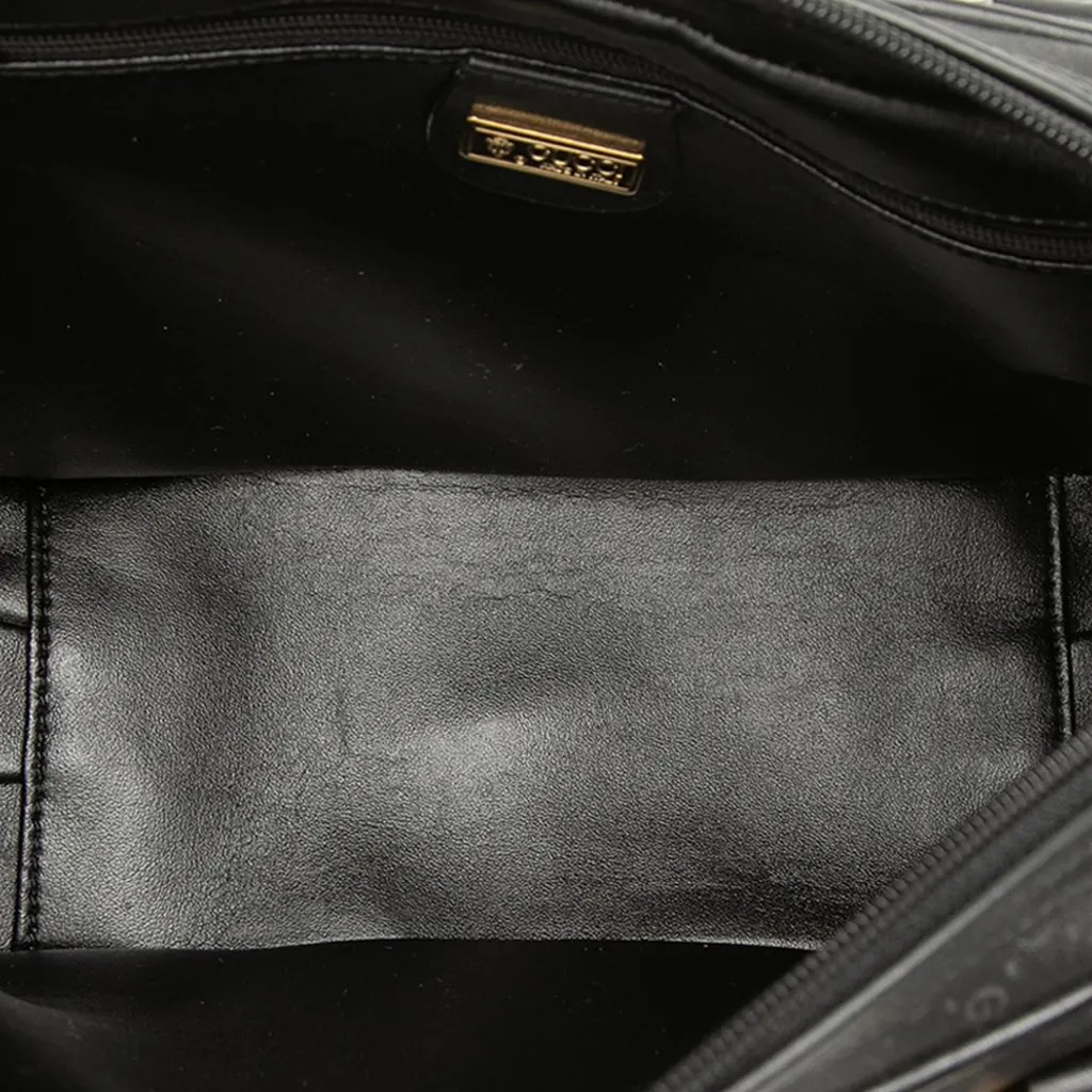 Gucci Micro GG Supreme Handbag Black Very good - Model View