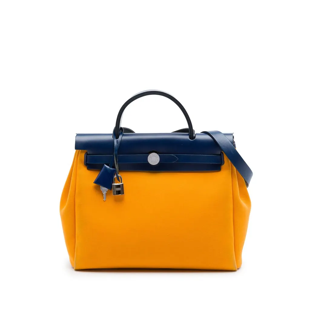 Hermès Toile Herbag Zip Retourne Verso 31 Orange Very good - Front View