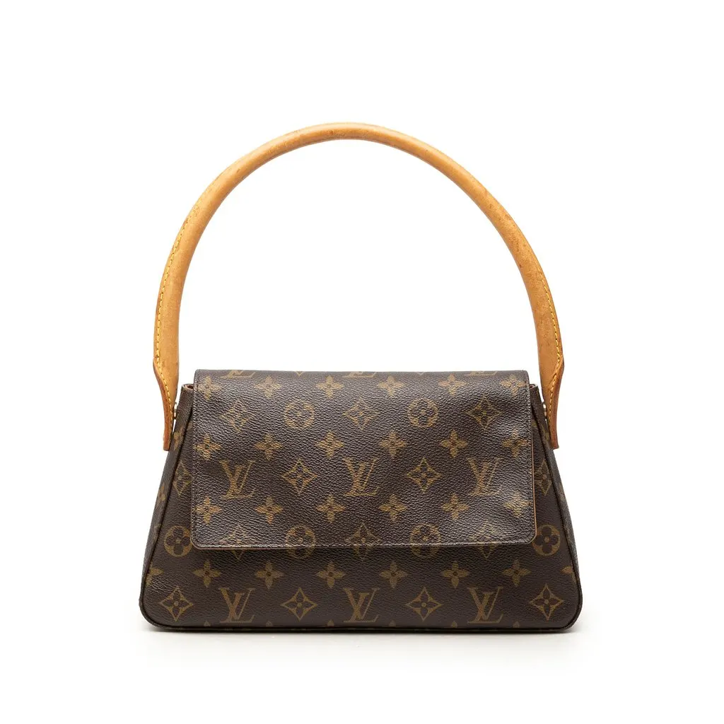 Louis Vuitton Monogram Mini Looping Brown Canvas Very good - Front View