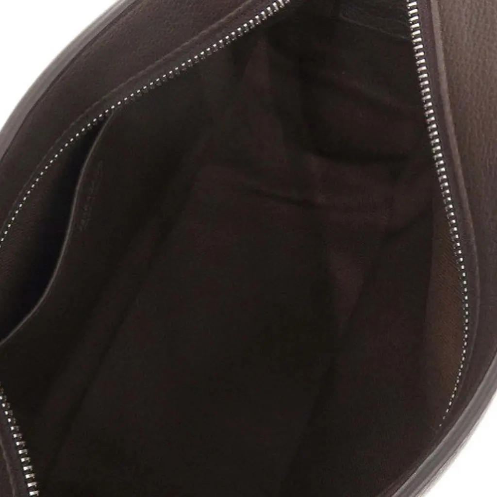 Salvatore Ferragamo Leather Soft Pouch Brown Leather Very good - Model View