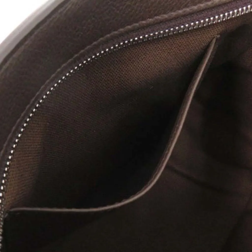Salvatore Ferragamo Leather Soft Pouch Brown Leather Very good - Box View