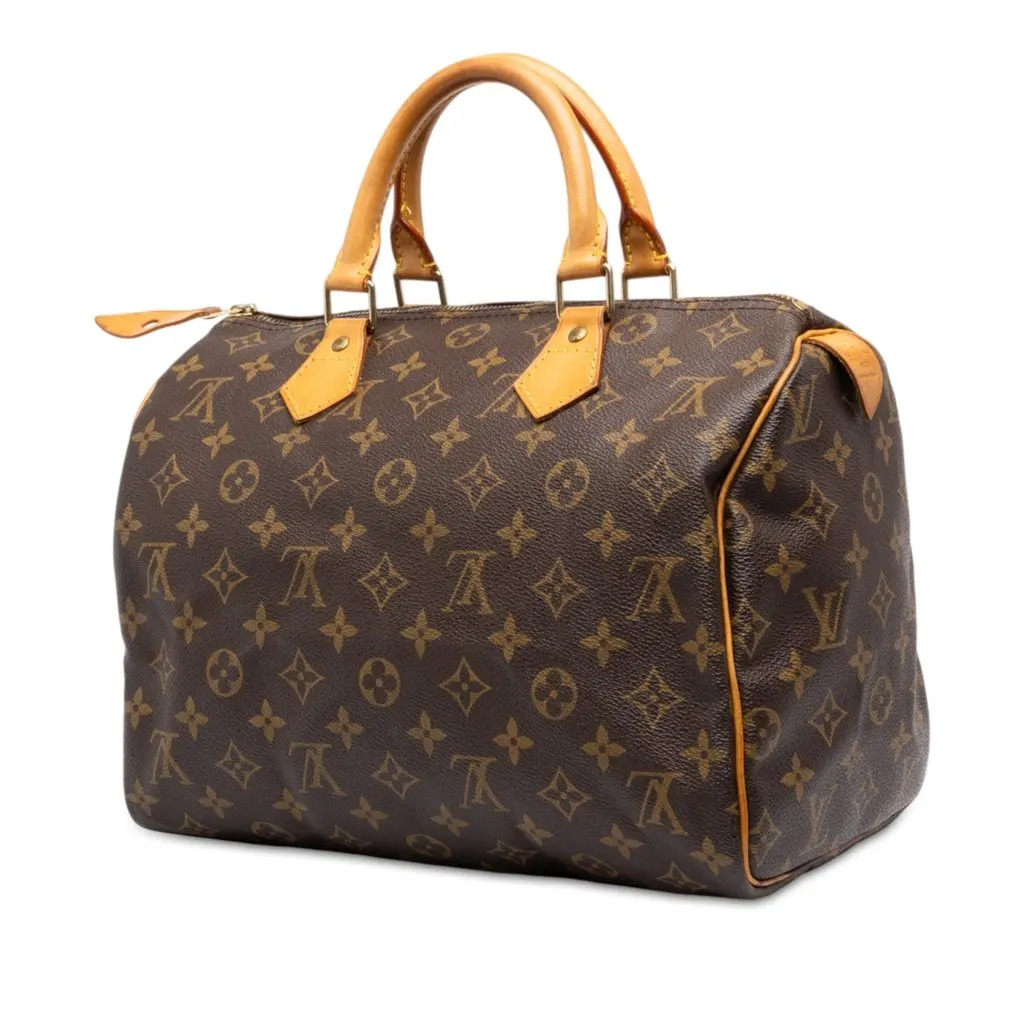 Louis Vuitton Monogram Speedy 30 Brown Canvas Good - Back View
