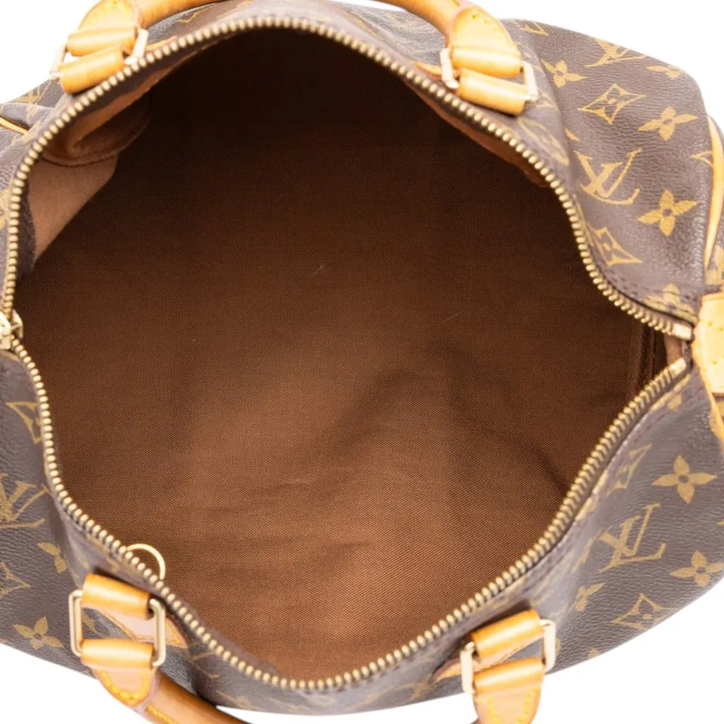 Louis Vuitton Monogram Speedy 30 Brown Canvas Good - Model View
