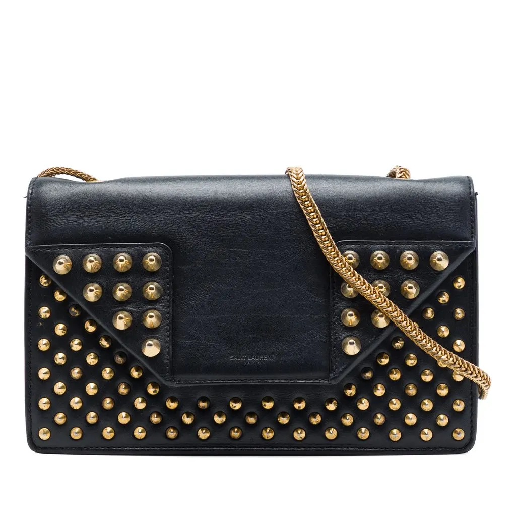Saint Laurent Mini Studded Leather Betty Crossbody Black Leather Very good - Front View