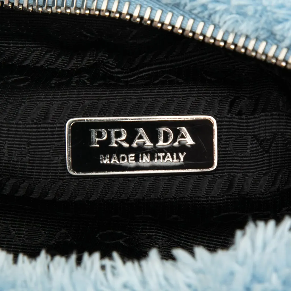 Prada Mini Terry Re Edition 2000 Shoulder Bag Blue Very good - Box View