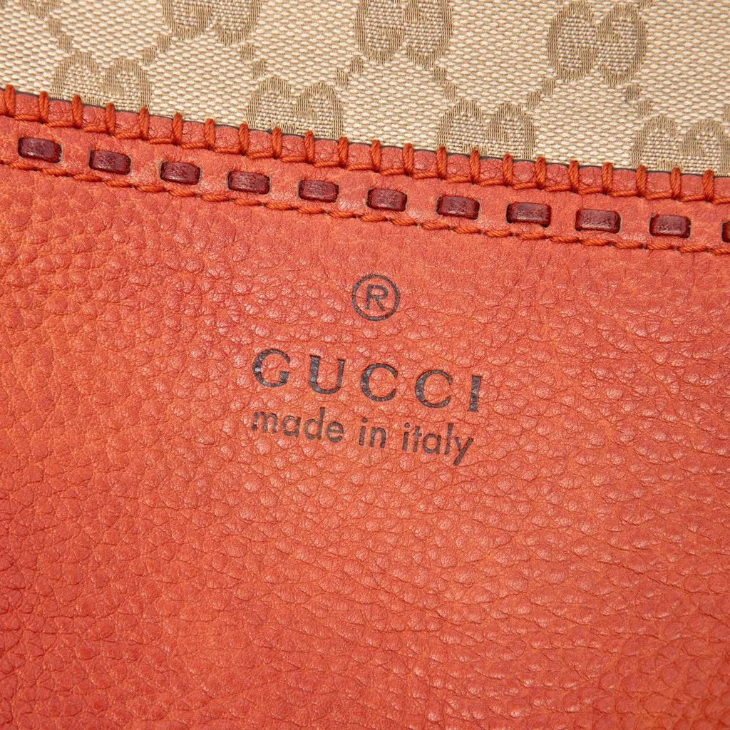 Gucci Large GG Canvas Laidback Crafty Tote Beige Canvas Very good - Box View