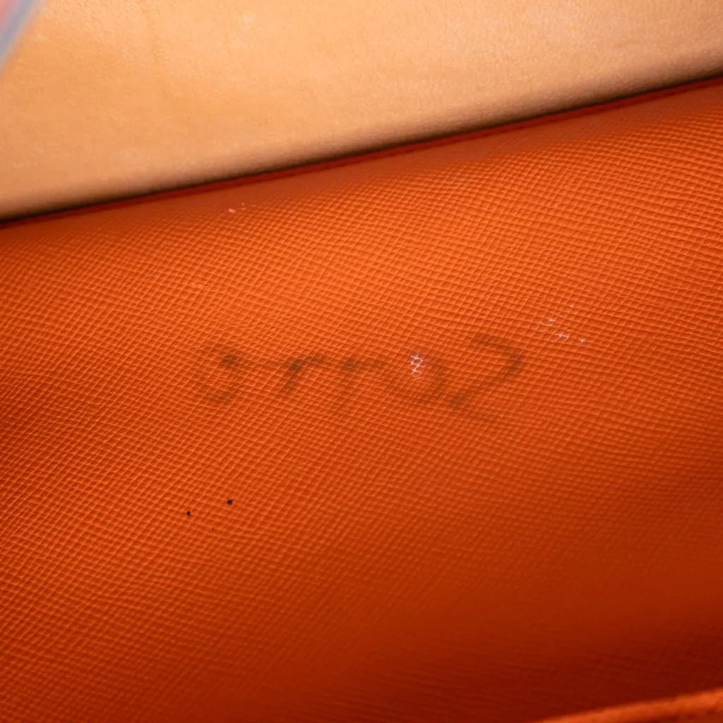 Prada Medium Saffiano Cuir Double Handle Satchel Orange Leather Good - Box View