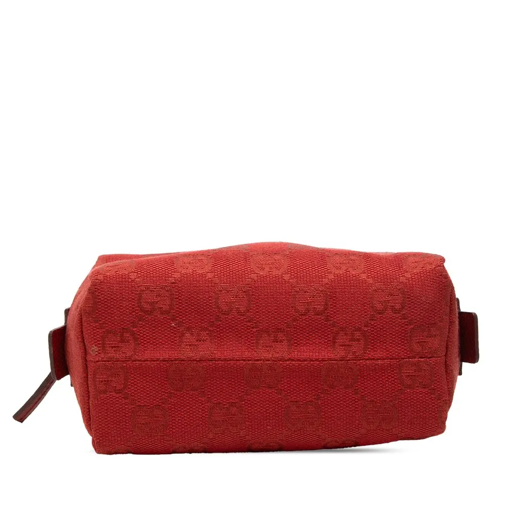 Gucci GG Canvas Pouch Red Good - Inside View