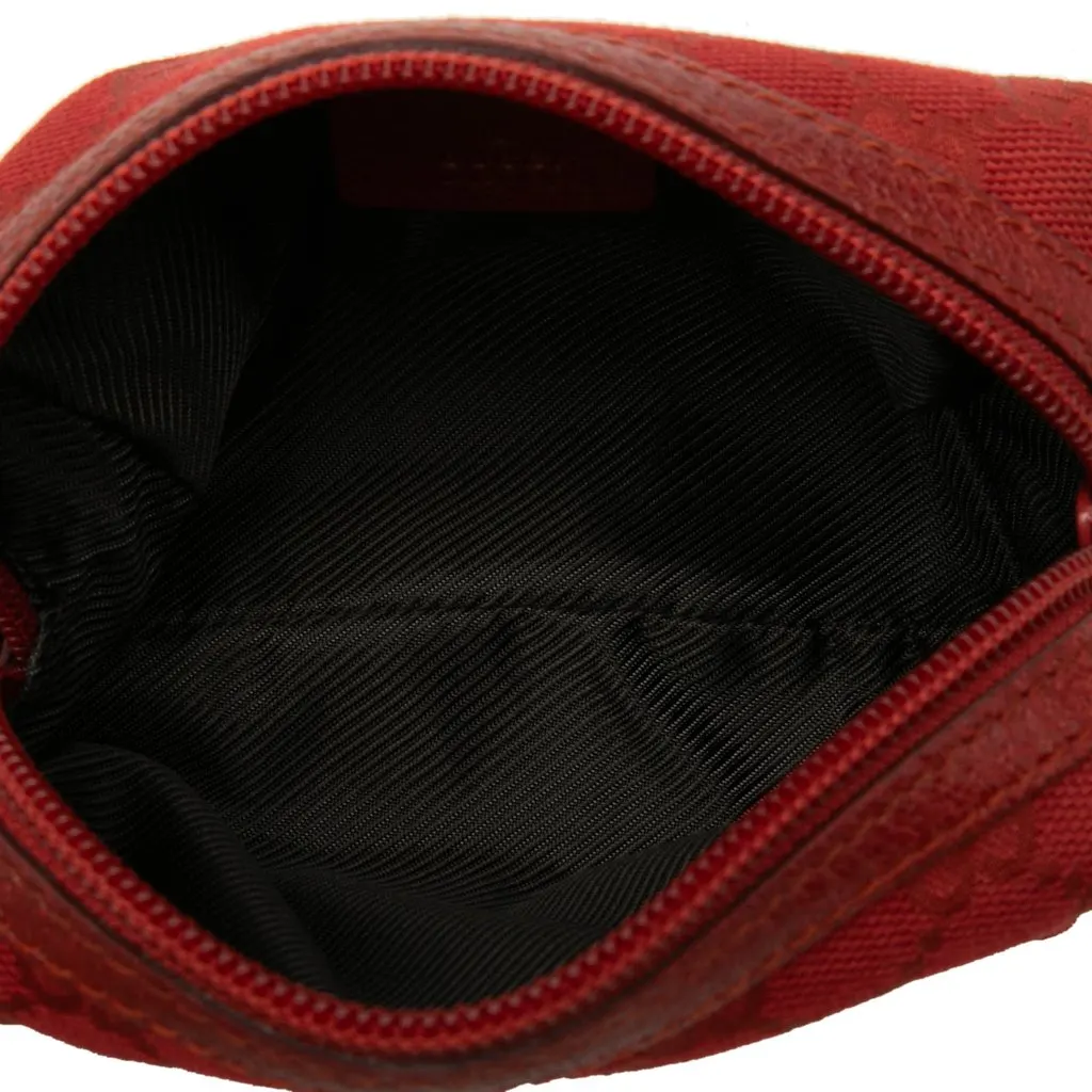 Gucci GG Canvas Pouch Red Good - Model View