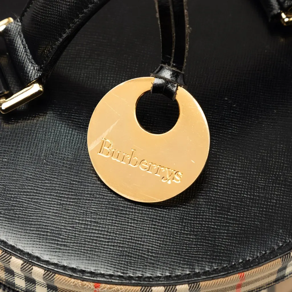Burberry Haymarket Check Canvas Vanity Bag Beige Canvas Very good - Box View