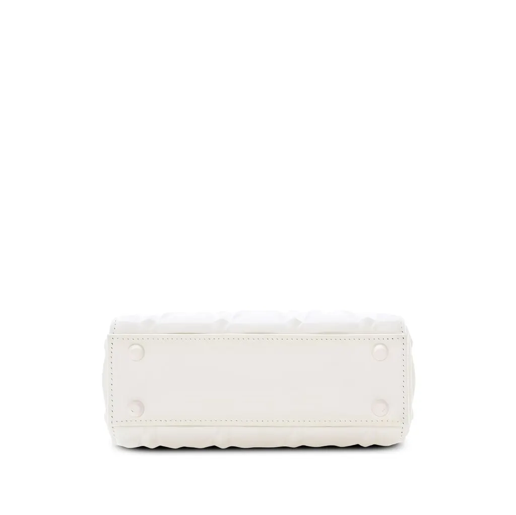 Dior Mini Ultra Matte Calfskin Diamond Cannage Lady Dior White Leather Very good - Inside View