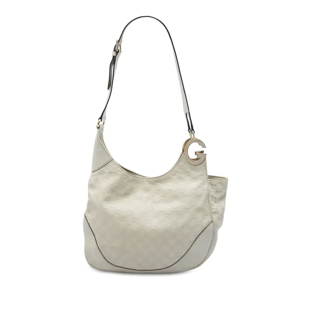 Gucci Guccissima Charlotte Crossbody White Leather Very good - Front View