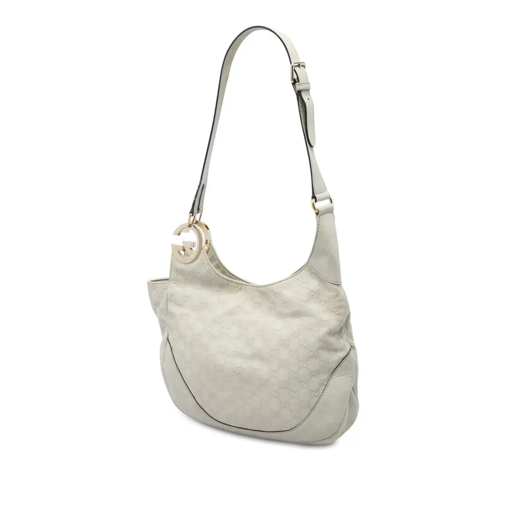 Gucci Guccissima Charlotte Crossbody White Leather Very good - Back View
