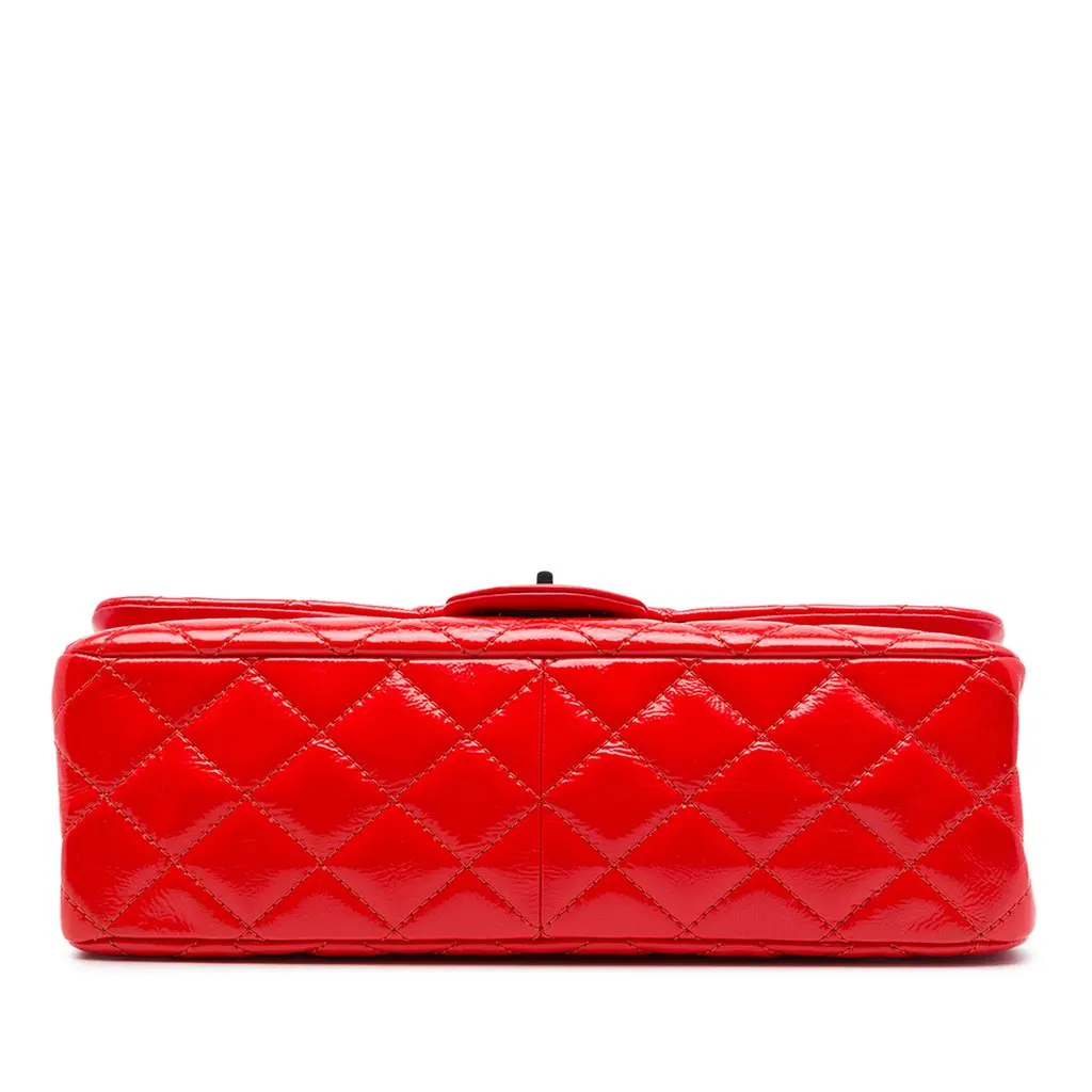 Chanel Quilted Crinkled Patent Reissue 2.55 Double Flap 227 Red Leather Very good - Inside View