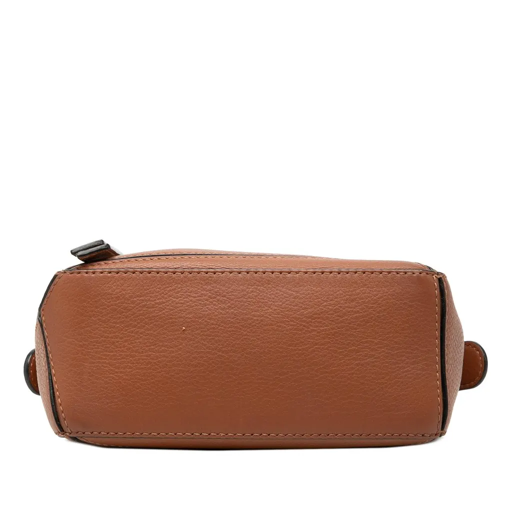 LOEWE Mini Calfskin Puzzle Satchel Brown Leather Very good - Inside View