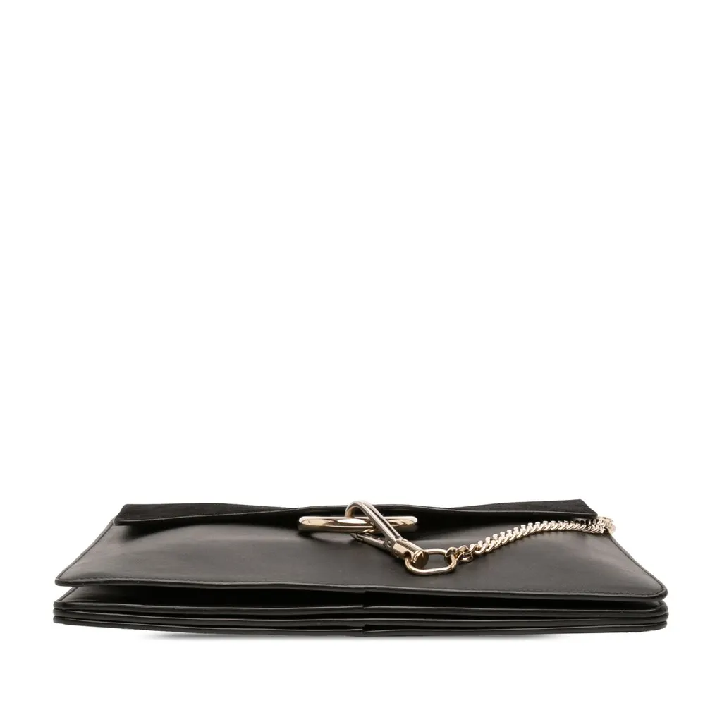 Chloé Medium Calfskin and Suede Faye Crossbody Black Leather Very good - Inside View