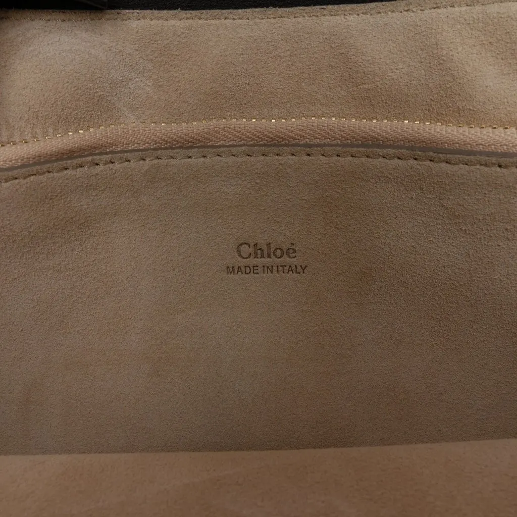 Chloé Medium Calfskin and Suede Faye Crossbody Black Leather Very good - Box View