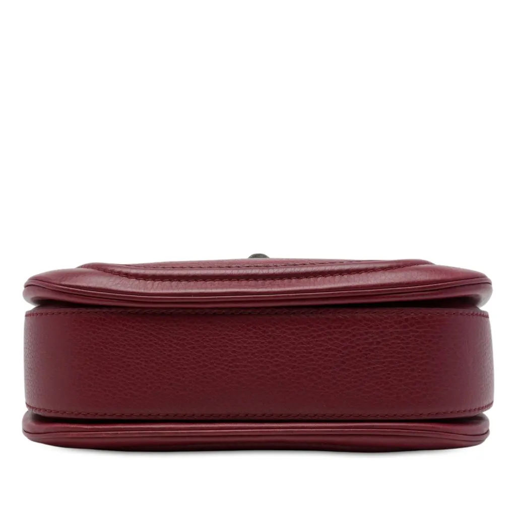 Gucci Medium Calfskin New Bamboo Satchel Red Leather Very good - Inside View