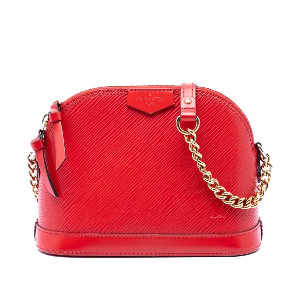 Louis Vuitton Epi Mini Alma Red Leather Very good - Front View