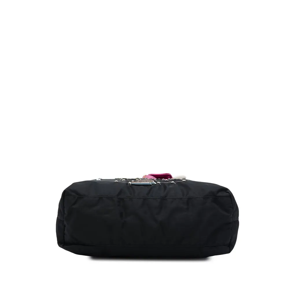 Prada Saffiano Trimmed Tessuto Robot Convertible Tote Black Polyamide Very good - Inside View
