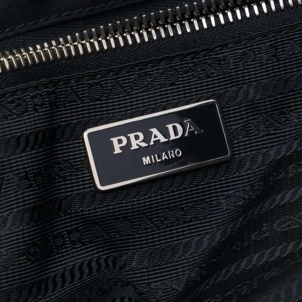 Prada Saffiano Trimmed Tessuto Robot Convertible Tote Black Polyamide Very good - Box View