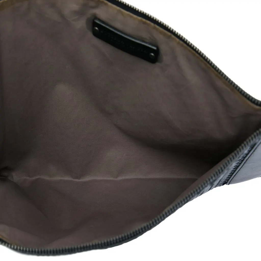Bottega Veneta Nappa Intrecciato Clutch Black Leather Very good - Model View