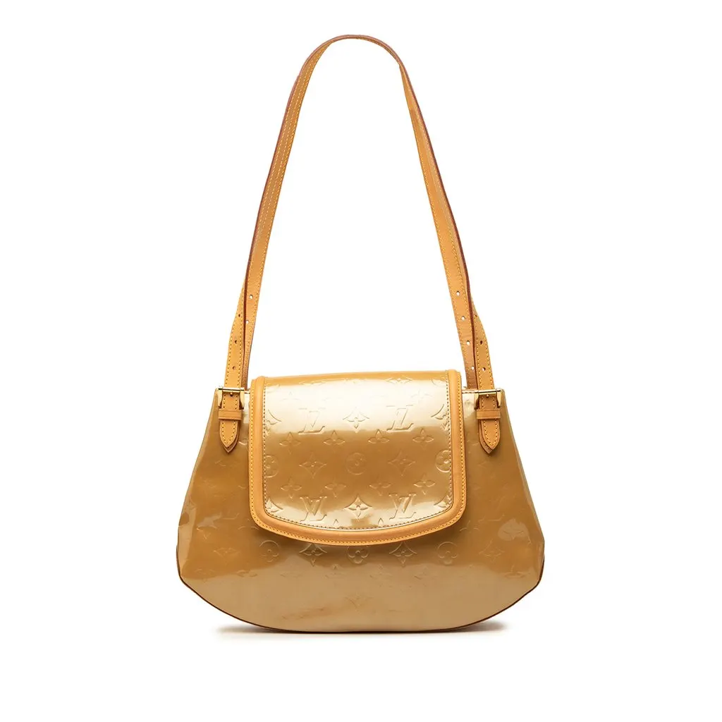Louis Vuitton Monogram Vernis Biscayne Bay GM Beige Leather Good - Front View