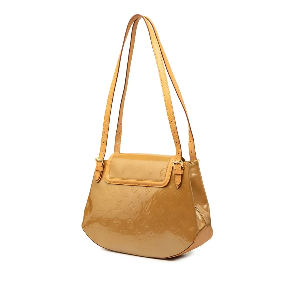 Louis Vuitton Monogram Vernis Biscayne Bay GM Beige Leather Good - Back View