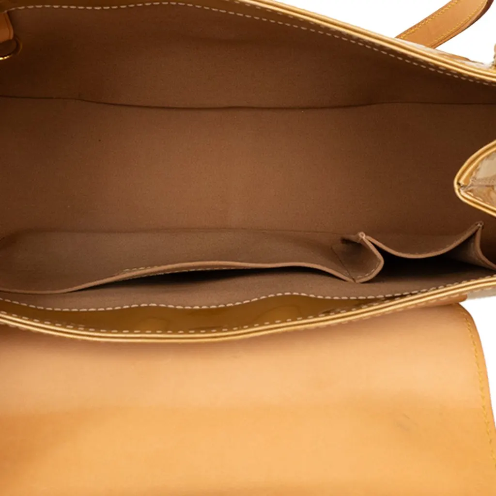 Louis Vuitton Monogram Vernis Biscayne Bay GM Beige Leather Good - Model View
