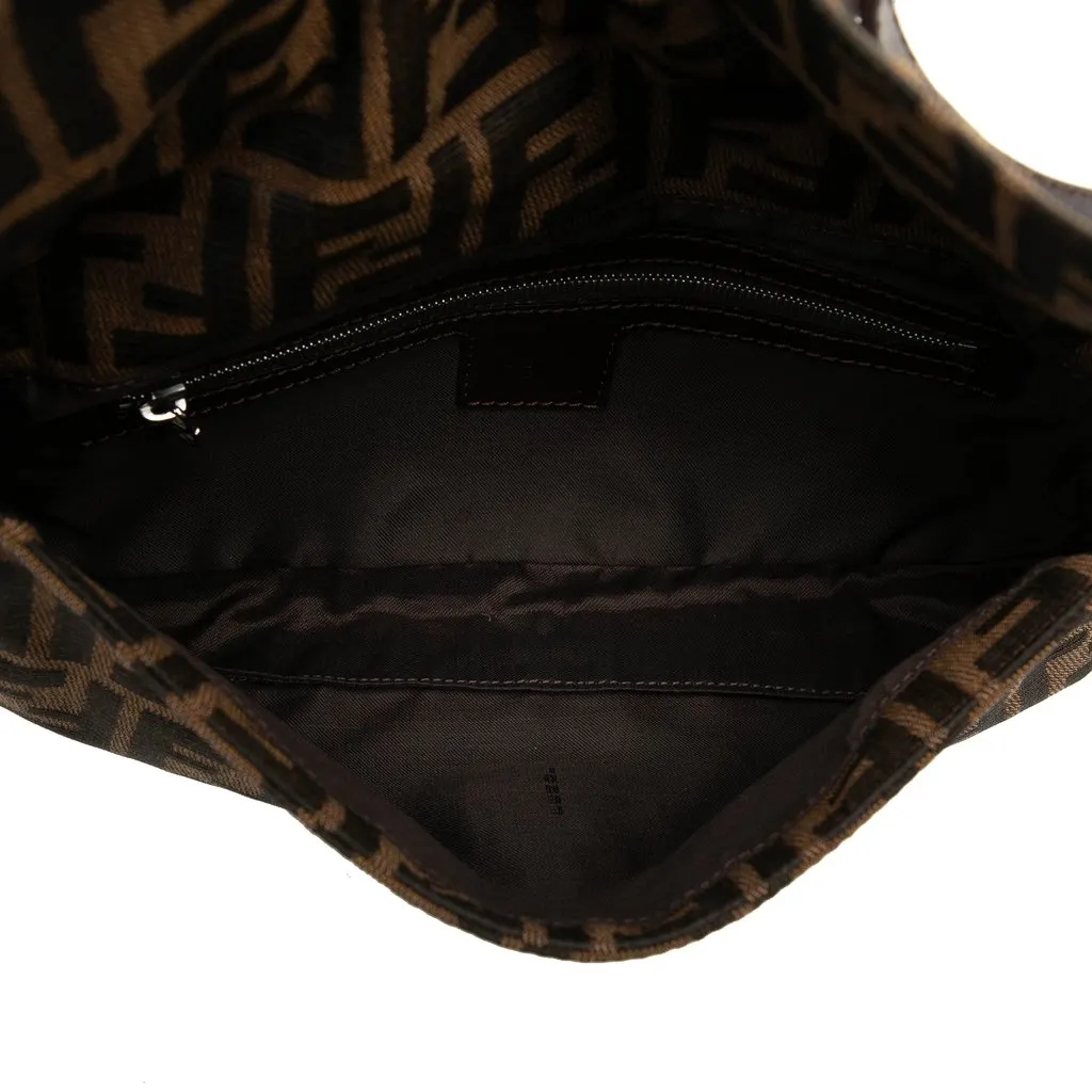 Fendi Zucca Canvas Baguette Brown Canvas Good - Model View