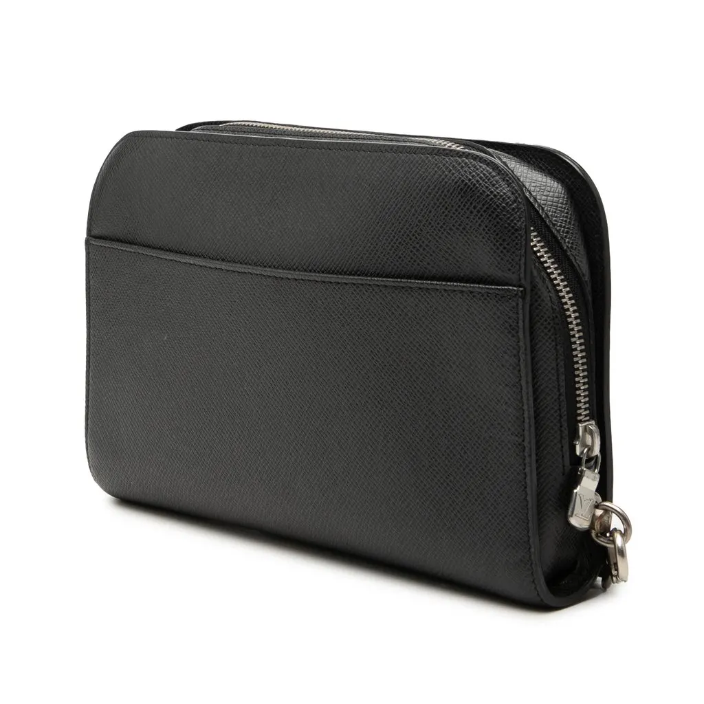 Louis Vuitton Taiga Pochette Baikal Black Leather Very good - Back View