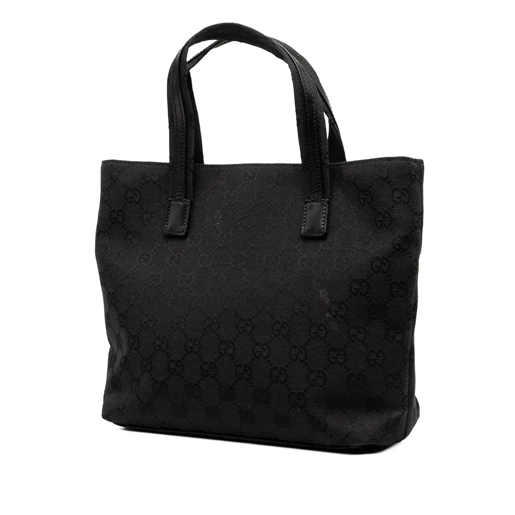 Gucci GG Canvas Handbag Black Very good - Back View