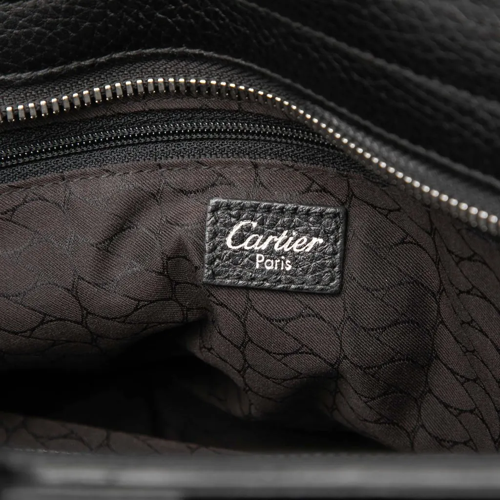 Cartier Leather La Dona Shoulder Bag Black Leather Very good - Box View