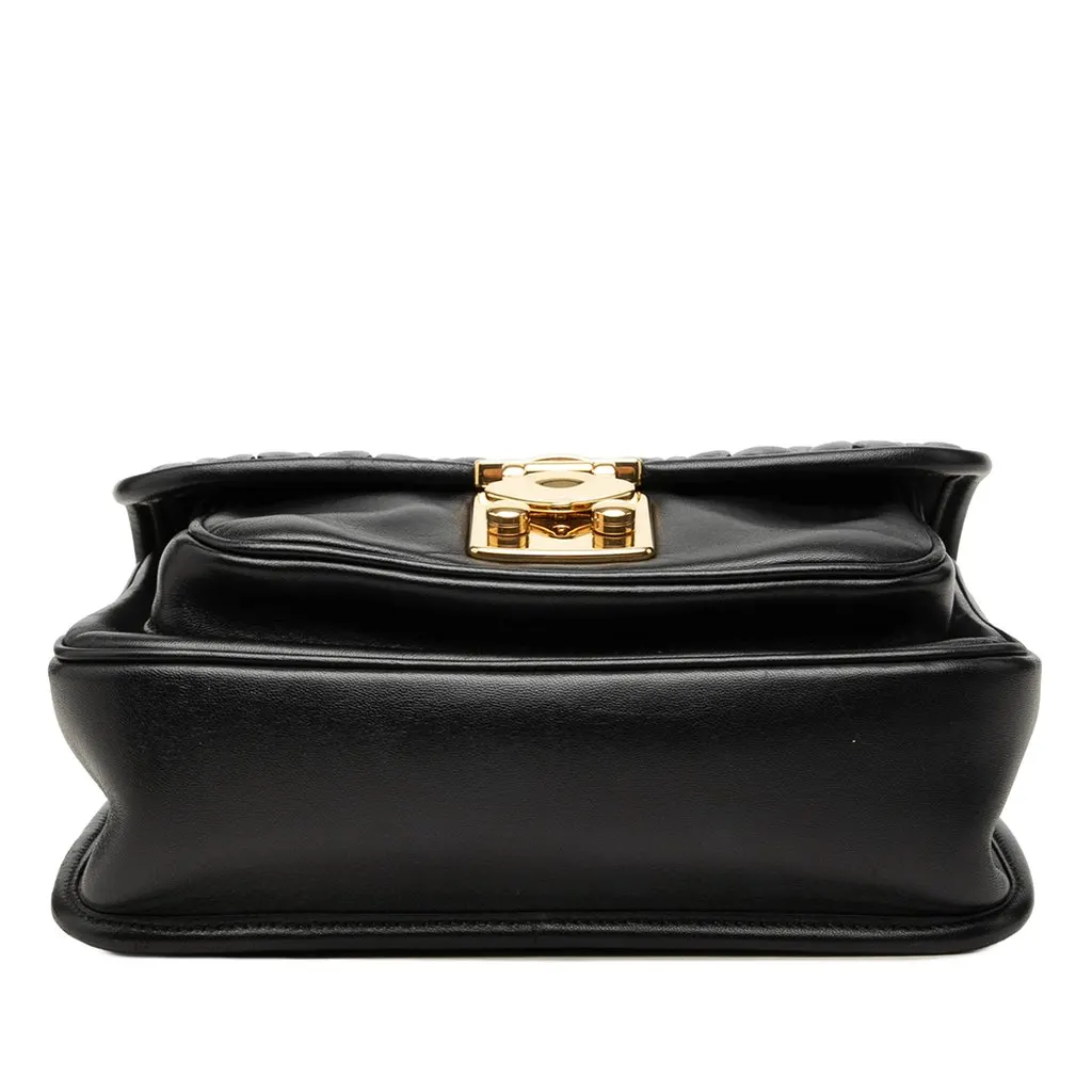 Miu Miu Matelasse Soft Lambskin Crossbody Black Leather Very good - Inside View