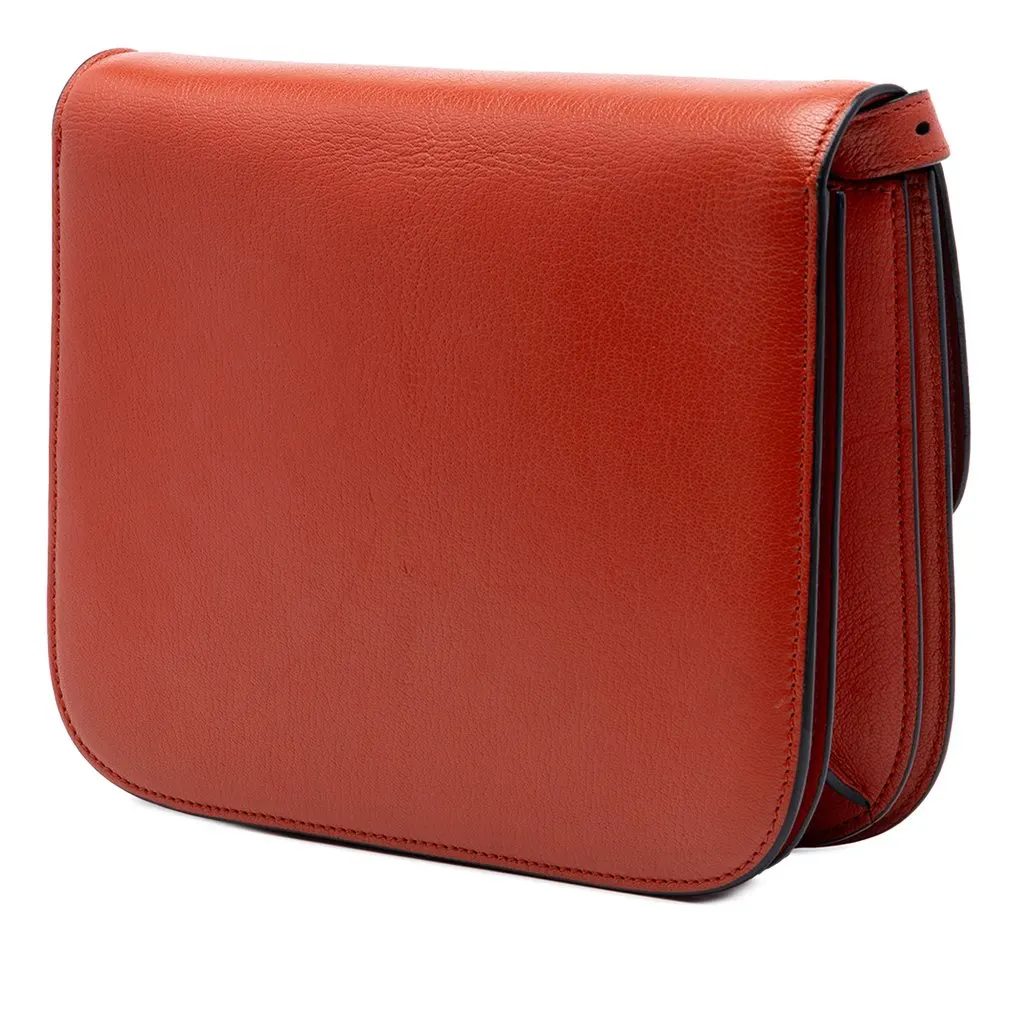 Celine Medium Calfskin Classic Box Red Leather Very good - Back View