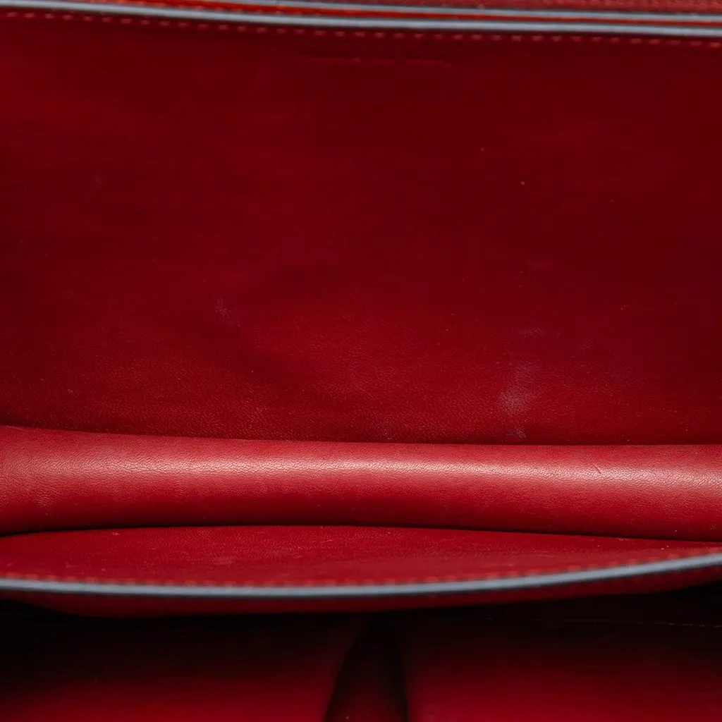 Celine Medium Calfskin Classic Box Red Leather Very good - Model View