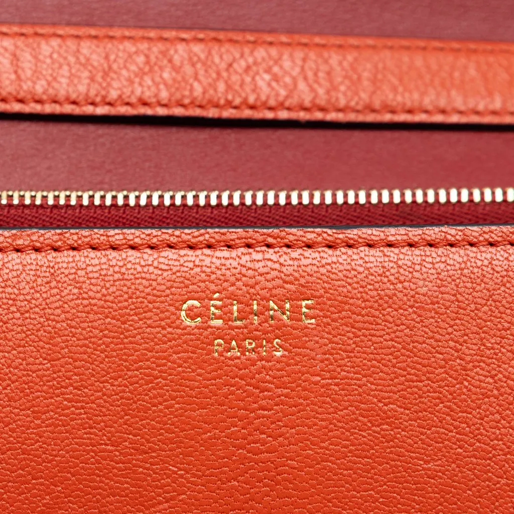 Celine Medium Calfskin Classic Box Red Leather Very good - Box View