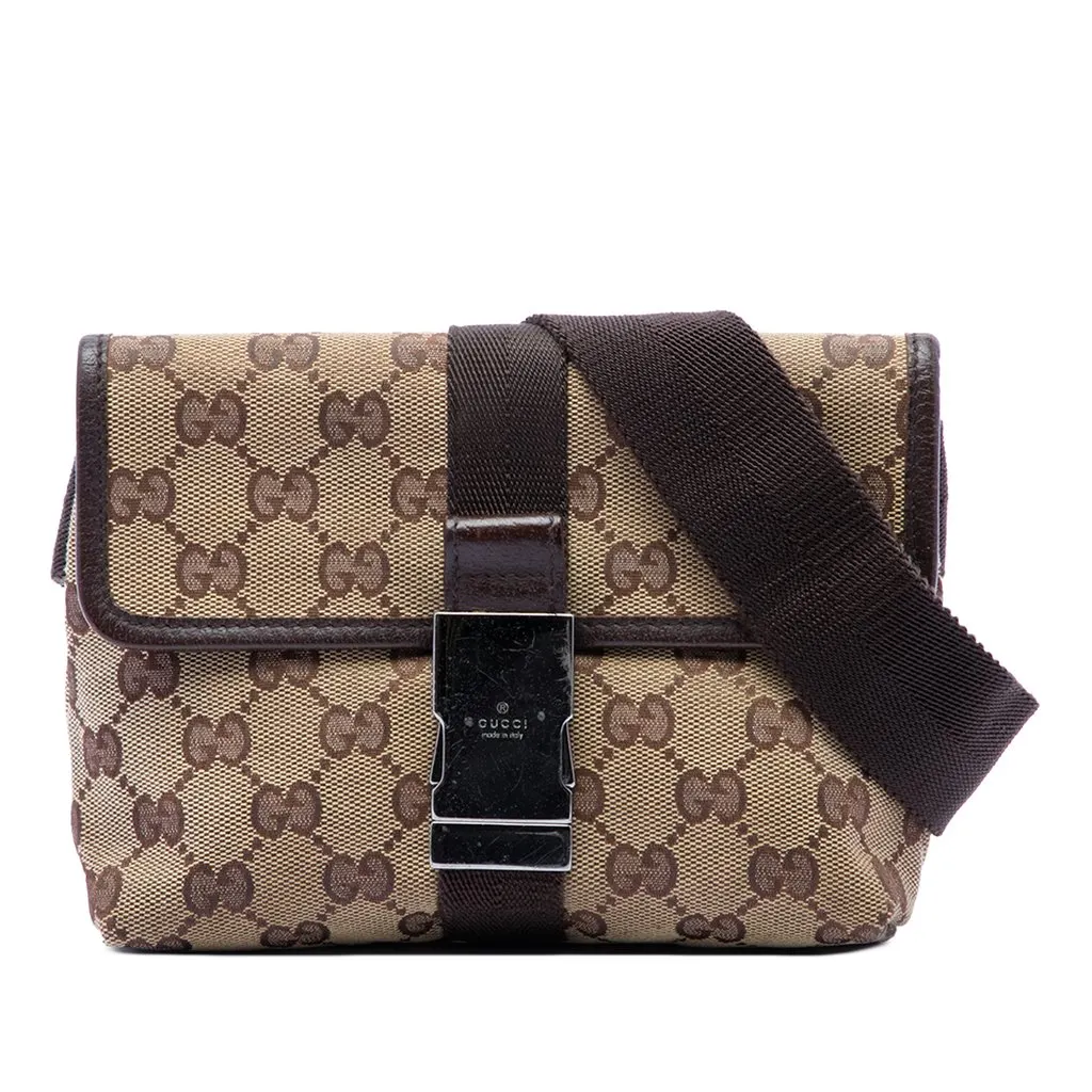 Gucci GG Canvas Belt Bag Beige Very good - Front View