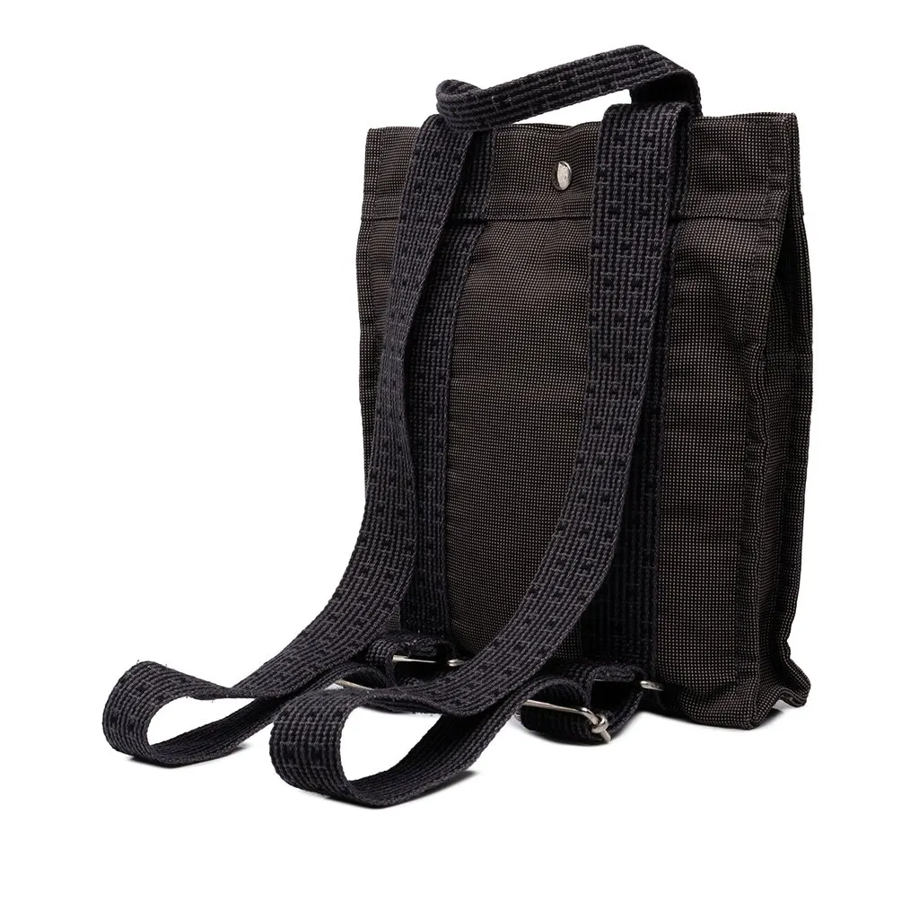 Hermès Canvas Herline Backpack PM Grey Canvas Good - Back View