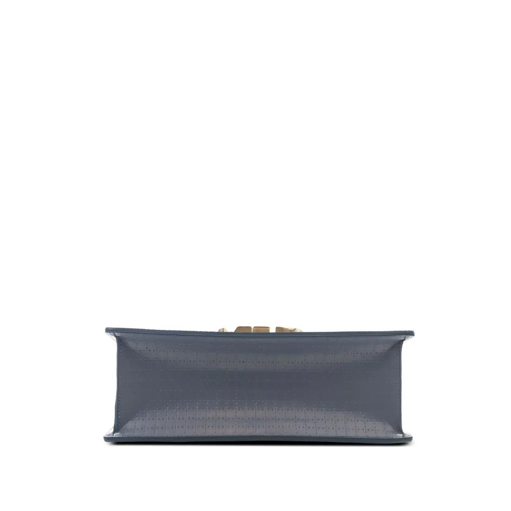 Dior Calfskin Microcannage 30 Montaigne Chain Flap Blue Leather Very good - Inside View