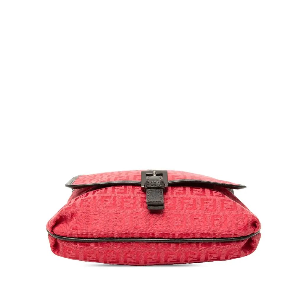 Fendi Zucchino Canvas Crossbody Red Very good - Inside View