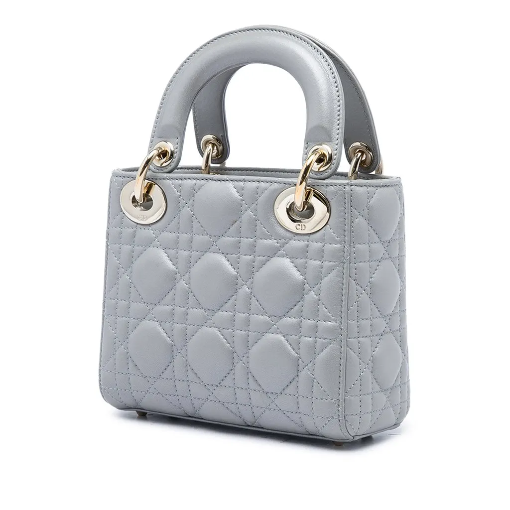 Dior Mini Lambskin Cannage Lady Dior MultiColor Leather Very good - Back View