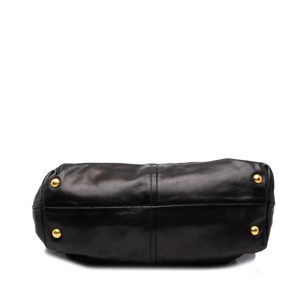 Prada Soft Calf Tote Black Leather Very good - Inside View