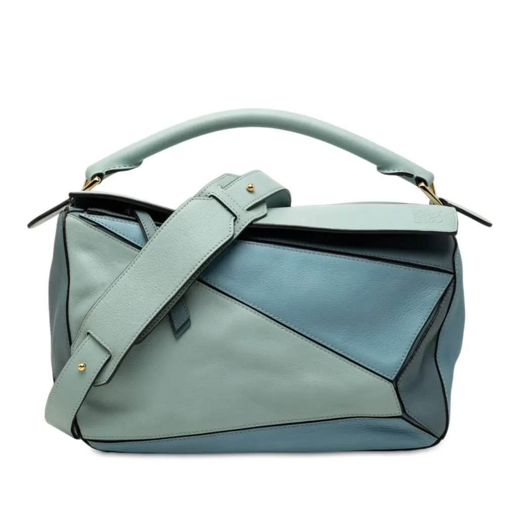 LOEWE Medium Tricolor Calfskin Puzzle Satchel