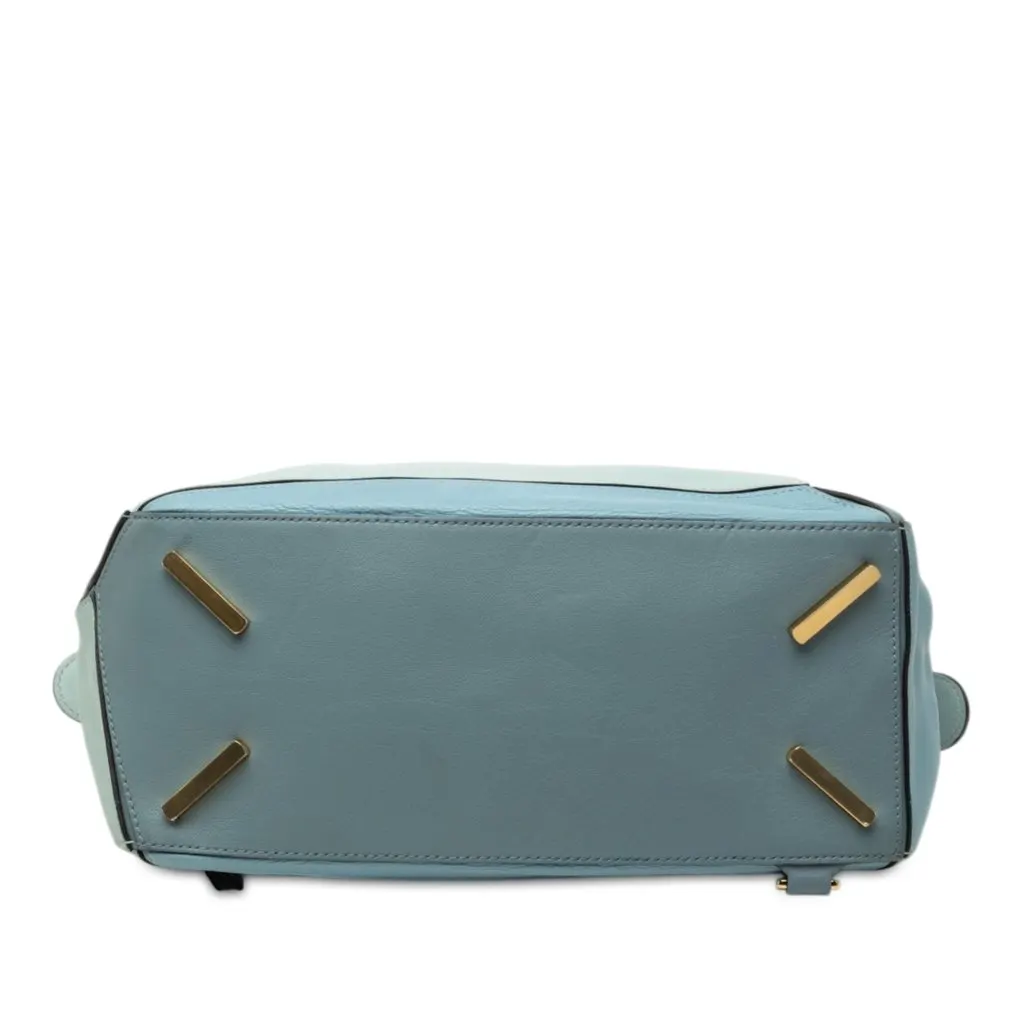 LOEWE Medium Tricolor Calfskin Puzzle Satchel Blue Leather Very good - Inside View